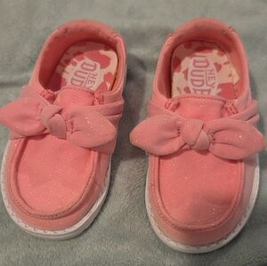 Hey Dude Kids Pink Sparkle Shoes
